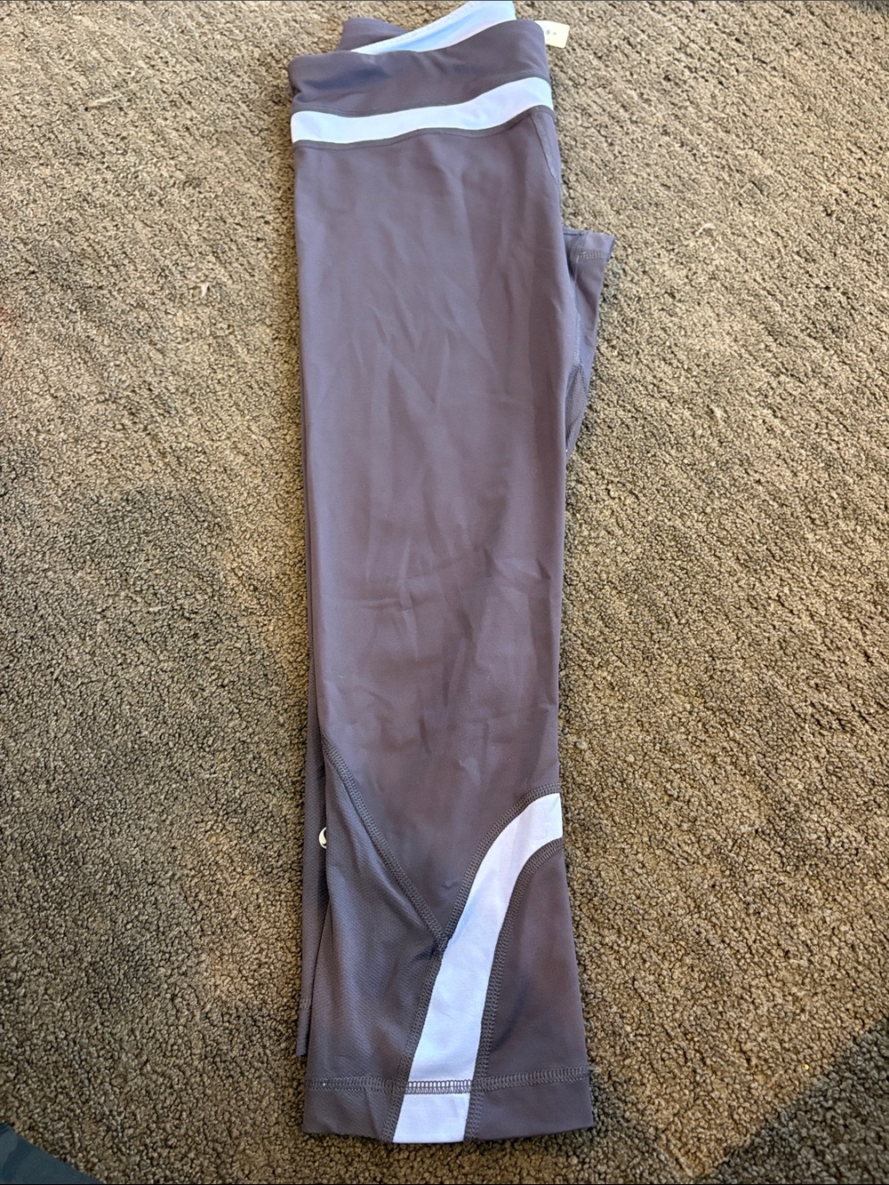 lululemon athletica blue Leggings with Light Lavender Accents